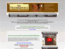 Tablet Screenshot of electriccigarettemachines.com
